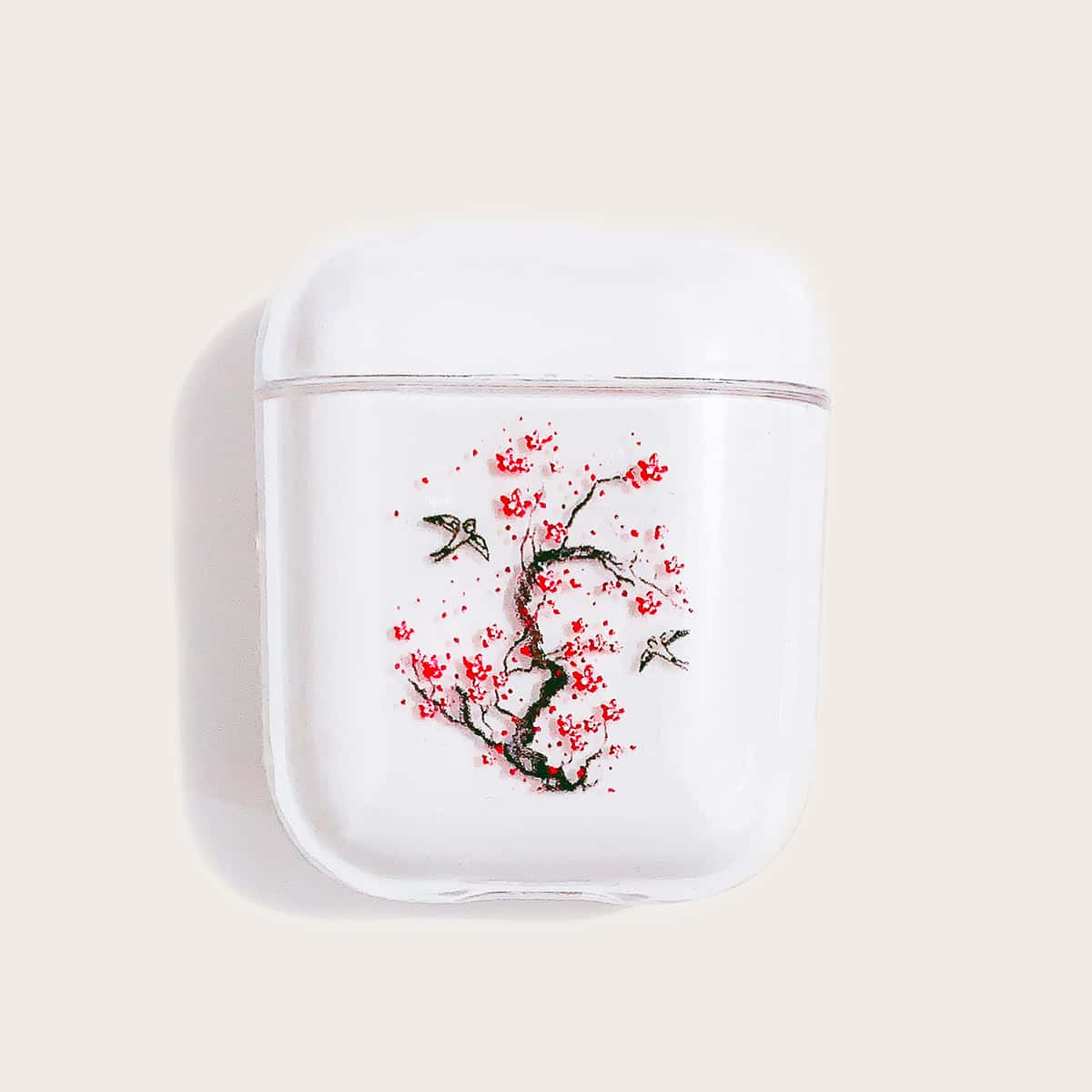 

Birds & Flower Print Clear Airpods Case