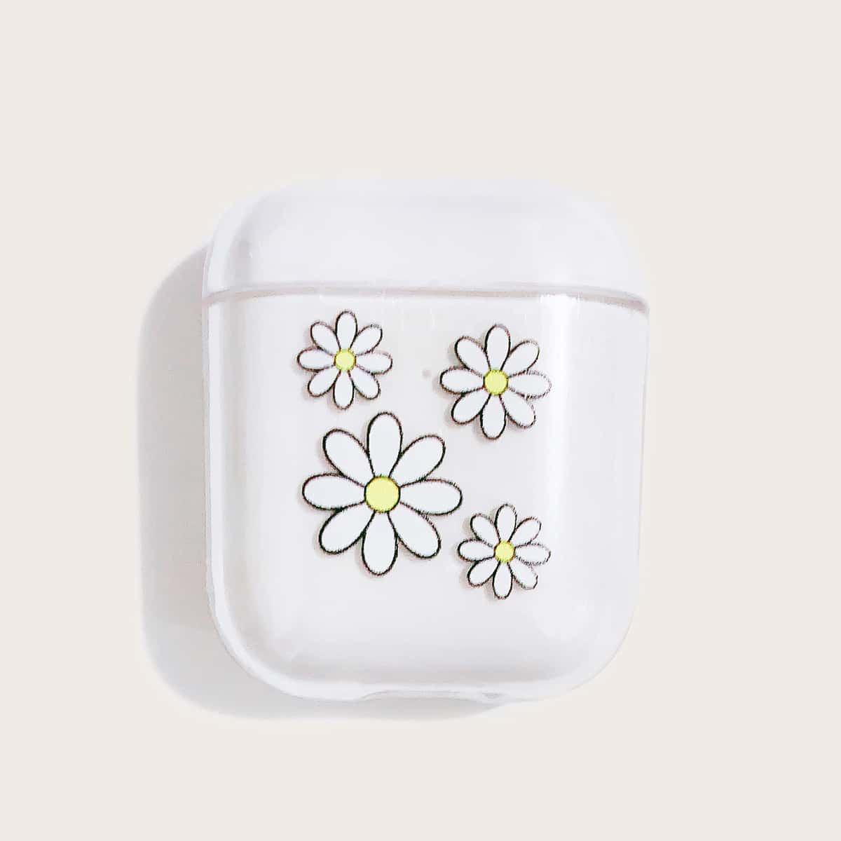 

Flower Print Clear Airpods Case