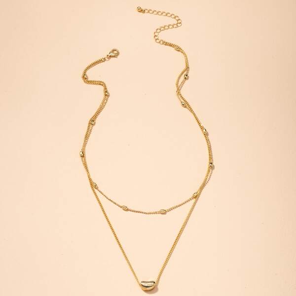 

Geo Charm Layered Necklace, Gold