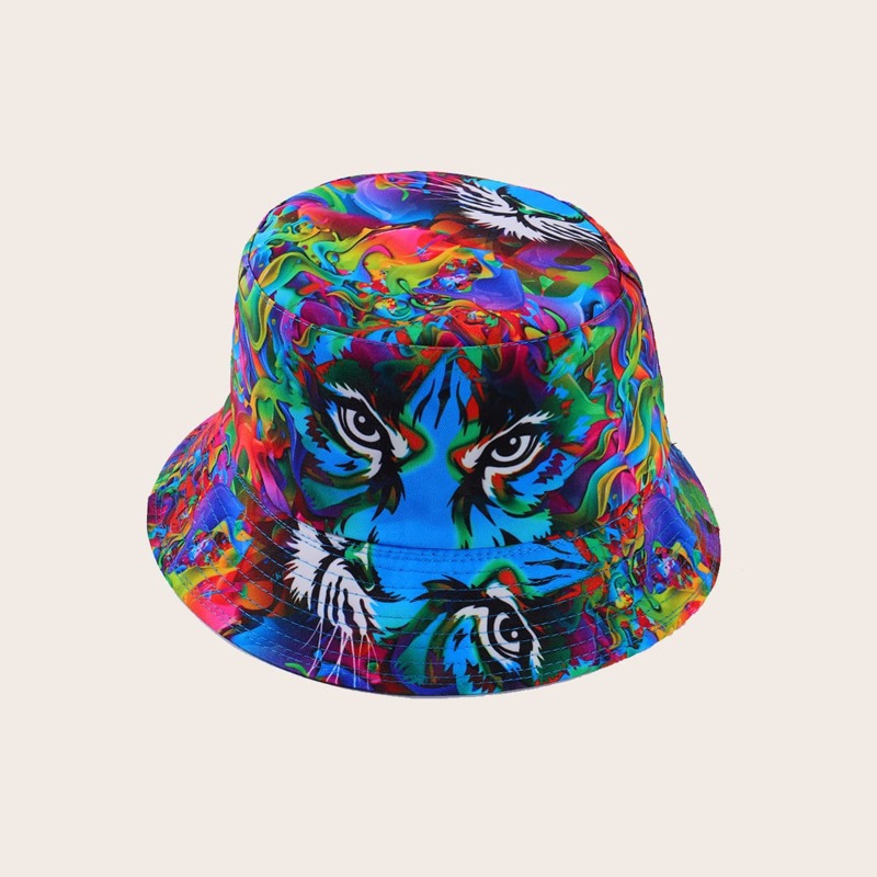 

Animal Print Bucket Hat, Multicolor