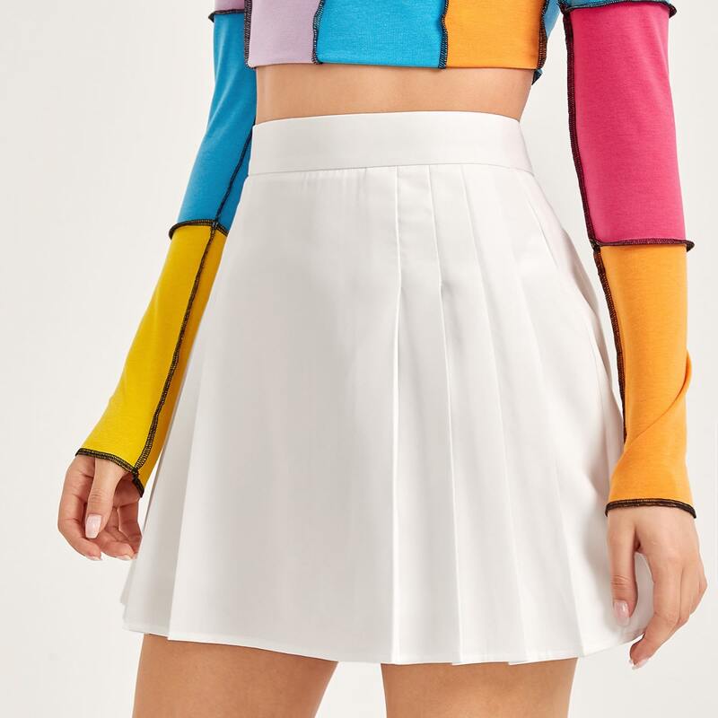 

Fold Pleated Skirt, White