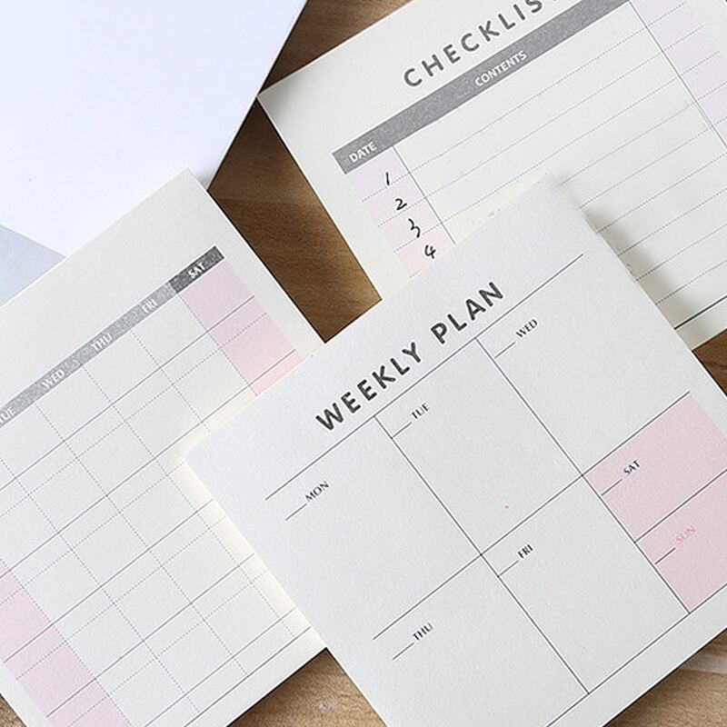 

2pcs Random Plan Memo Pad, Multicolor
