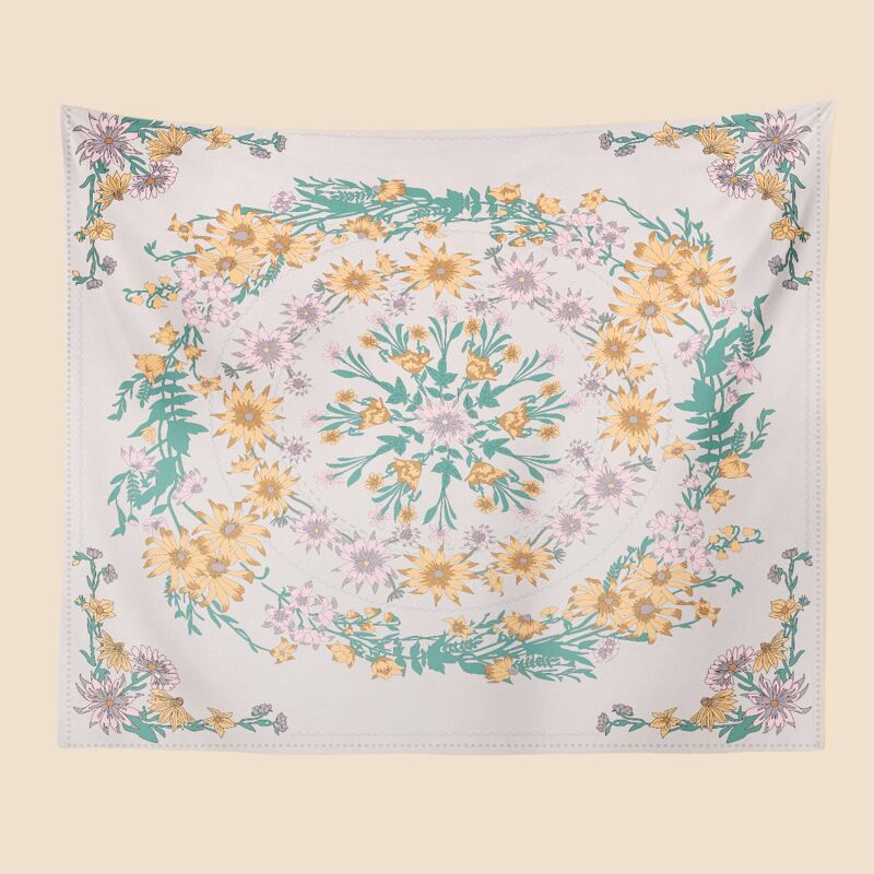 

Flower Print Tapestry, Multicolor