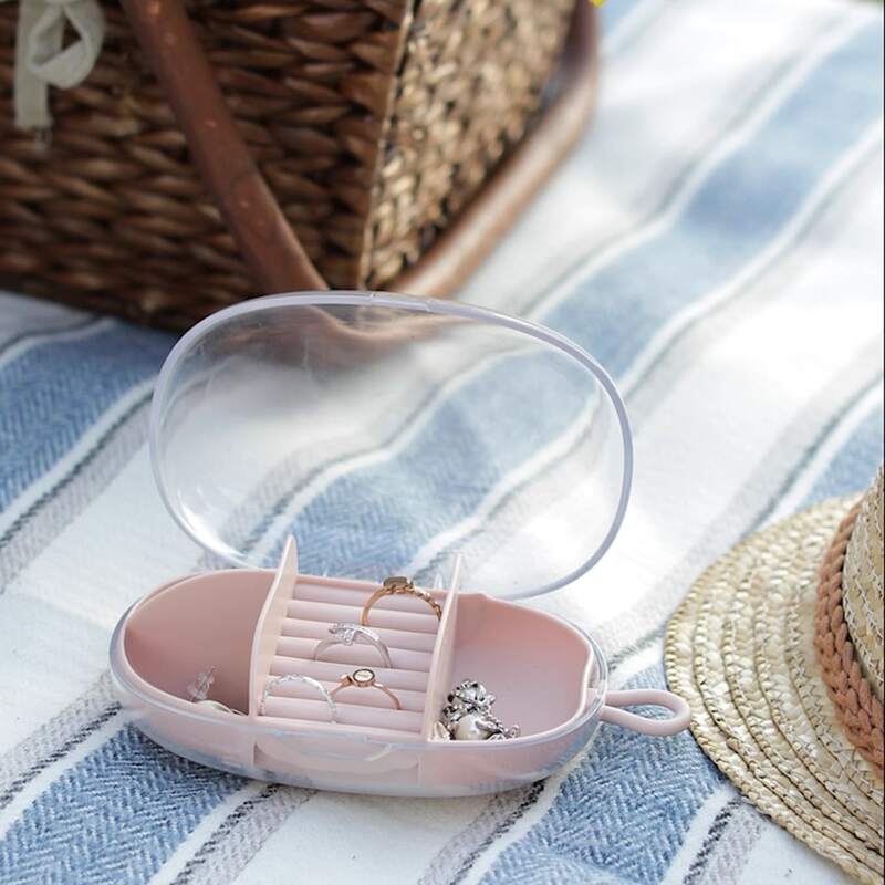 

1pc Portable Jewelry Storage Box, Pink