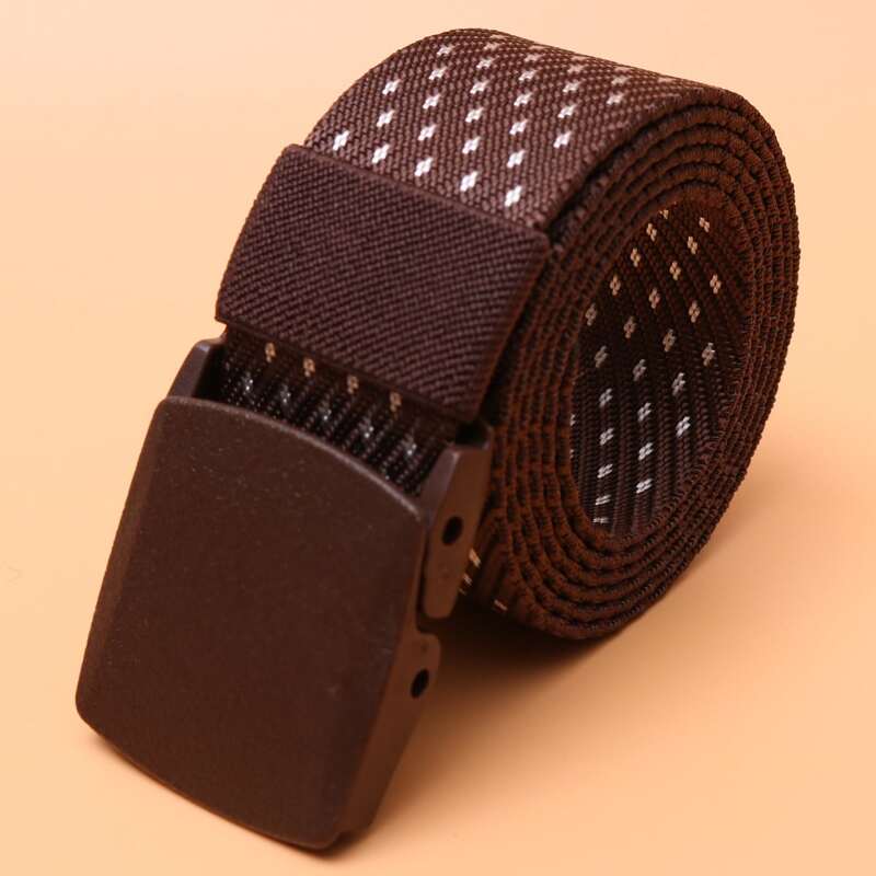 

1pc Graphic Pattern Tape Belt, Coffee brown