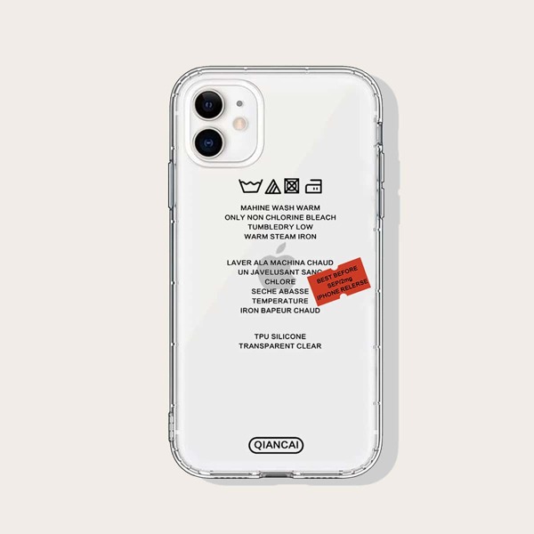 

Letter Graphic Clear iPhone Case