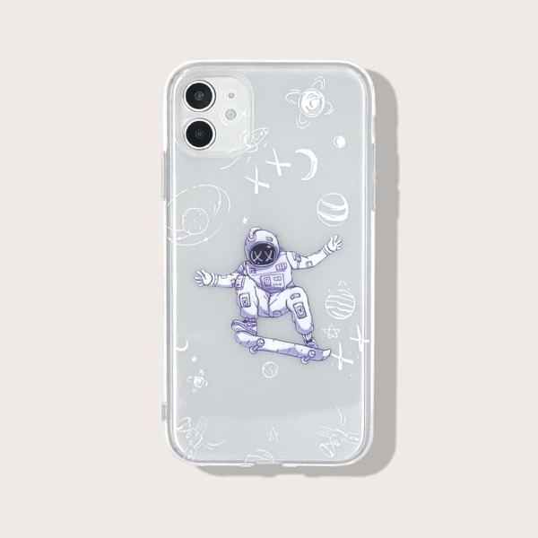 

Skateboard Astronaut Clear iPhone Case
