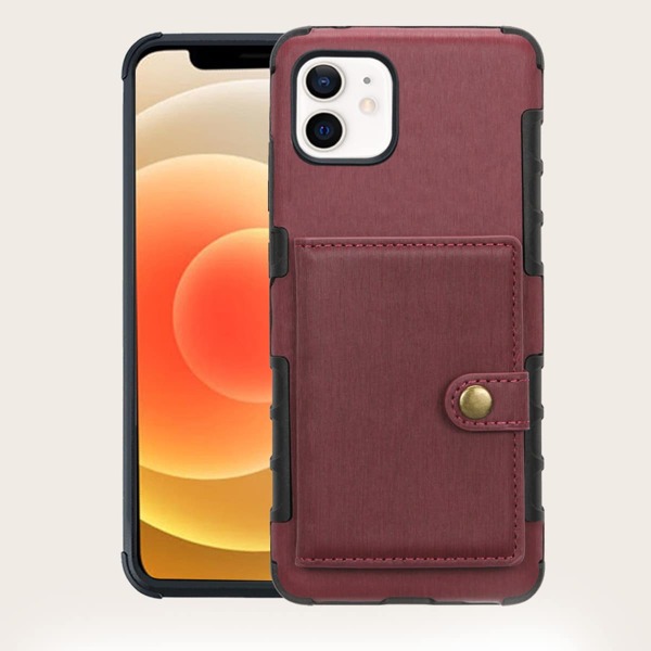 

Чехол для iPhone с кошельком, Бургундия