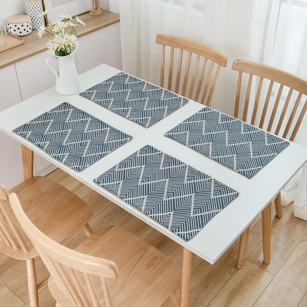 

1pc Chevron Pattern Placemat, Multicolor