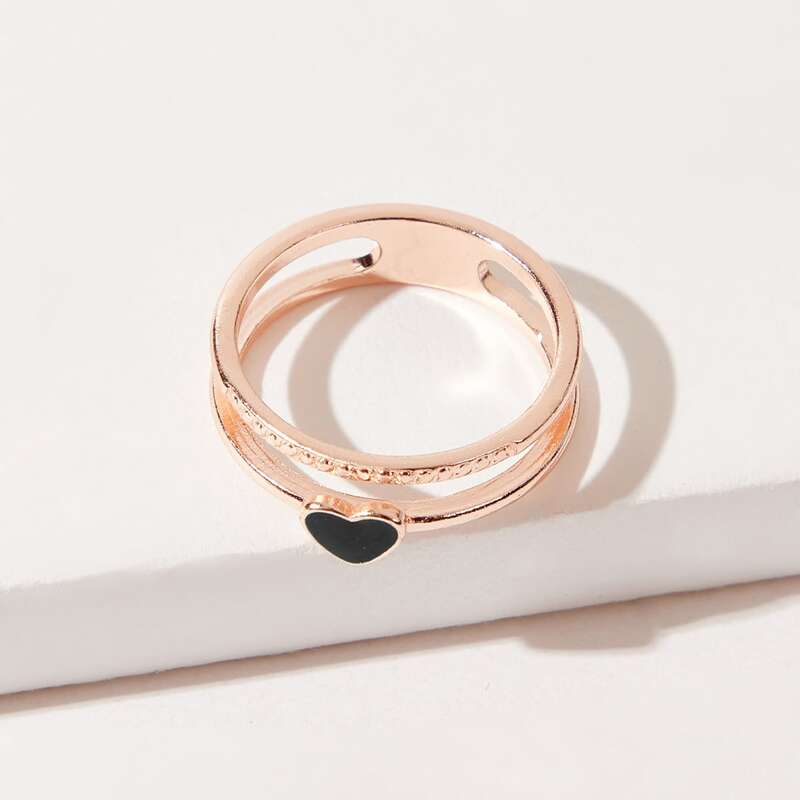 

Heart Decor Ring, Rose gold
