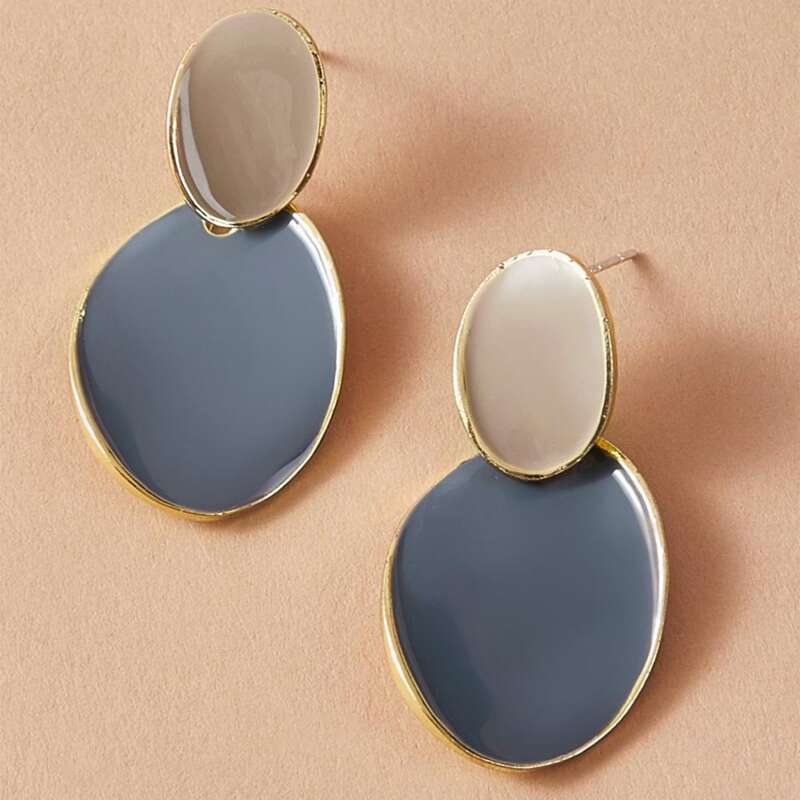 

Geo Drop Earrings, Multicolor