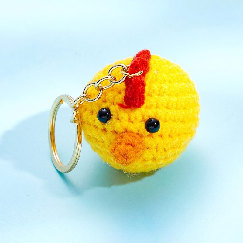 

Knit Animal Charm Keychain, Yellow