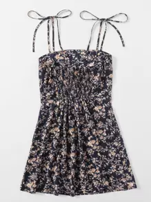 Soleia Đầm Thắt nút Họa tiết hoa Boho - Nhiều màu - Xem 2