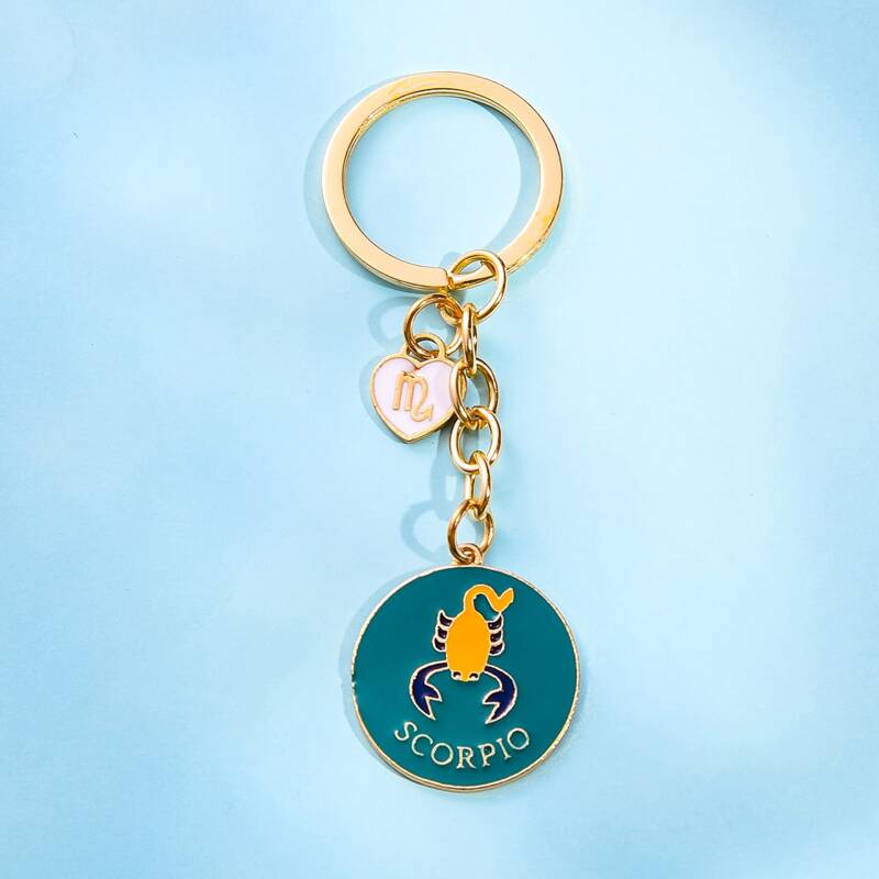 

Round Constellation Charm Keychain, Multicolor