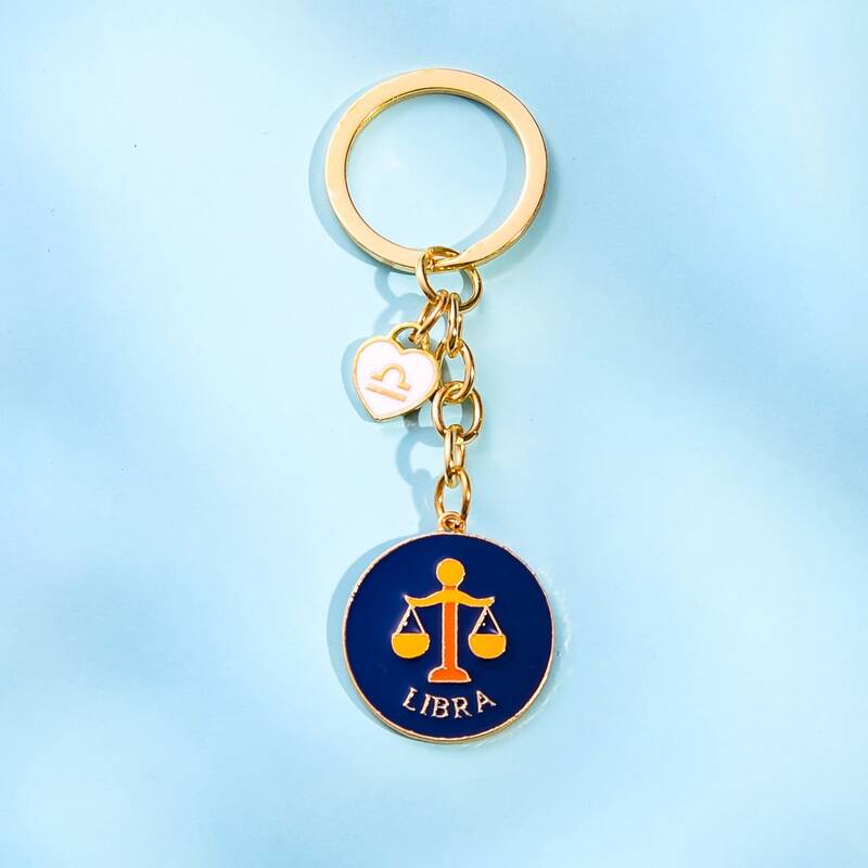

Round Constellation Charm Keychain, Multicolor