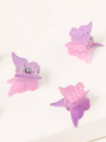 12pcs Butterfly Decor Hair Claw - Purple - View 3