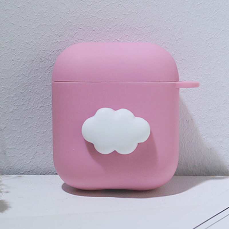 

3D Cloud Decor AirPods Case, Pink