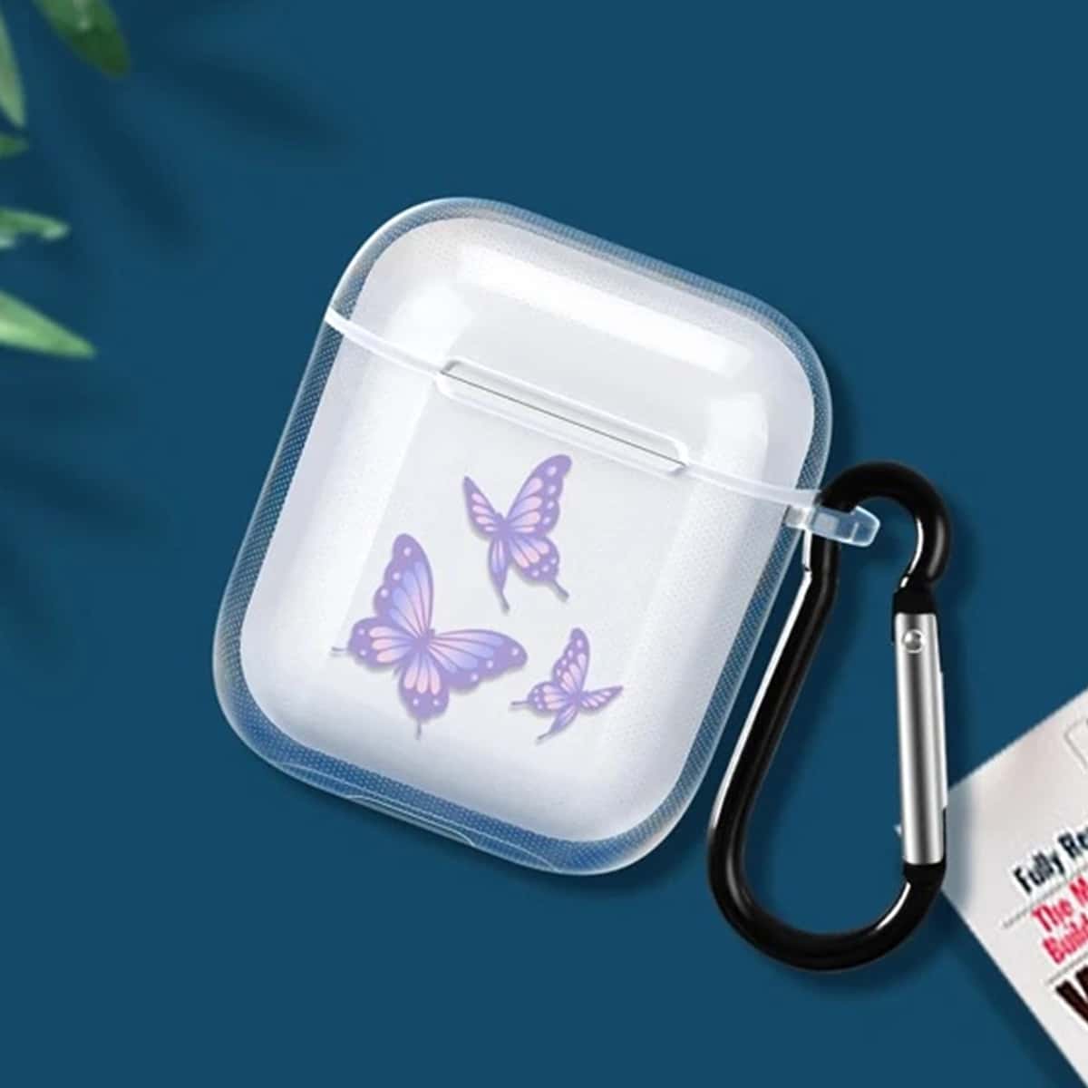 

Butterfly Print AirPods Case, Clear