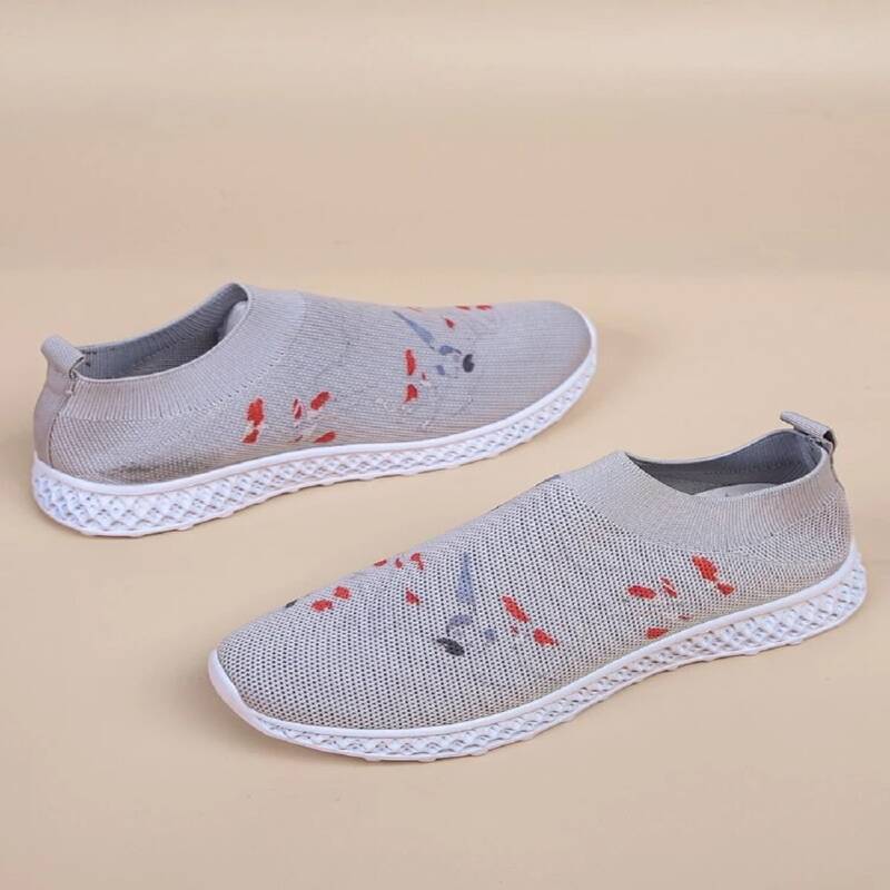 

Slip On Knit Sneakers, Light grey