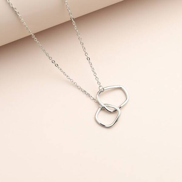 

Link Charm Necklace, Silver