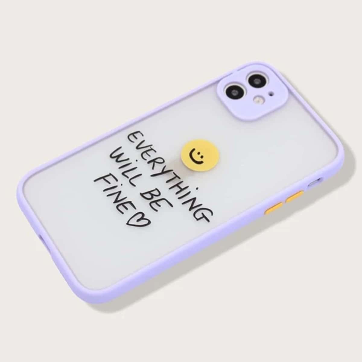 

Slogan Graphic iPhone Case, Clear