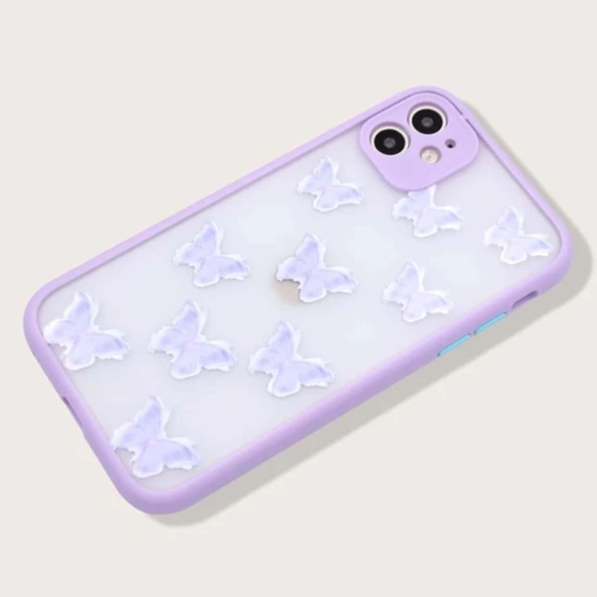 

Butterfly Contrast Frame iPhone Case, Clear