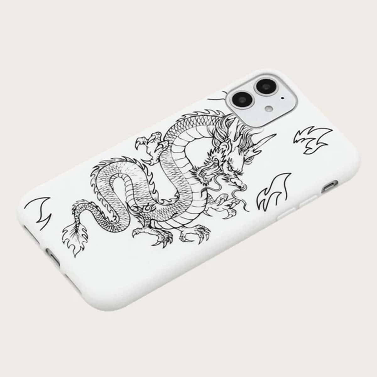 

Chinese Dragon Print iPhone Case, Clear