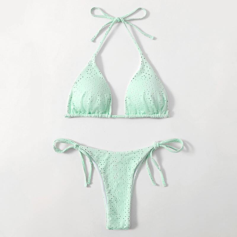 

Schiffy Tie Side Bikini Swimsuit, Mint green