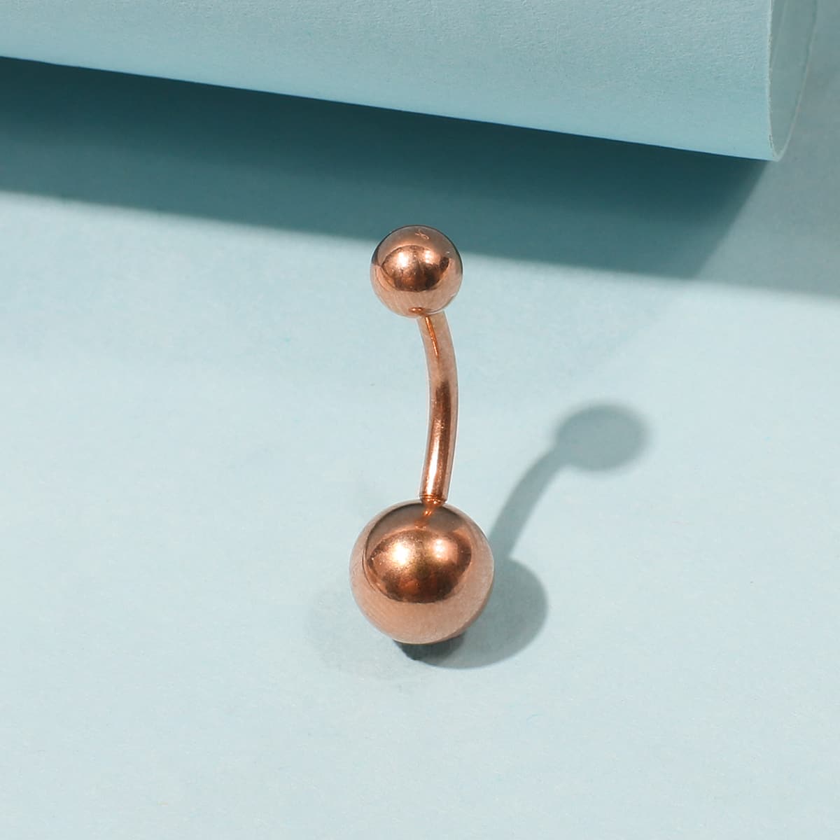

Round Ball Decor Belly Ring, Rose gold
