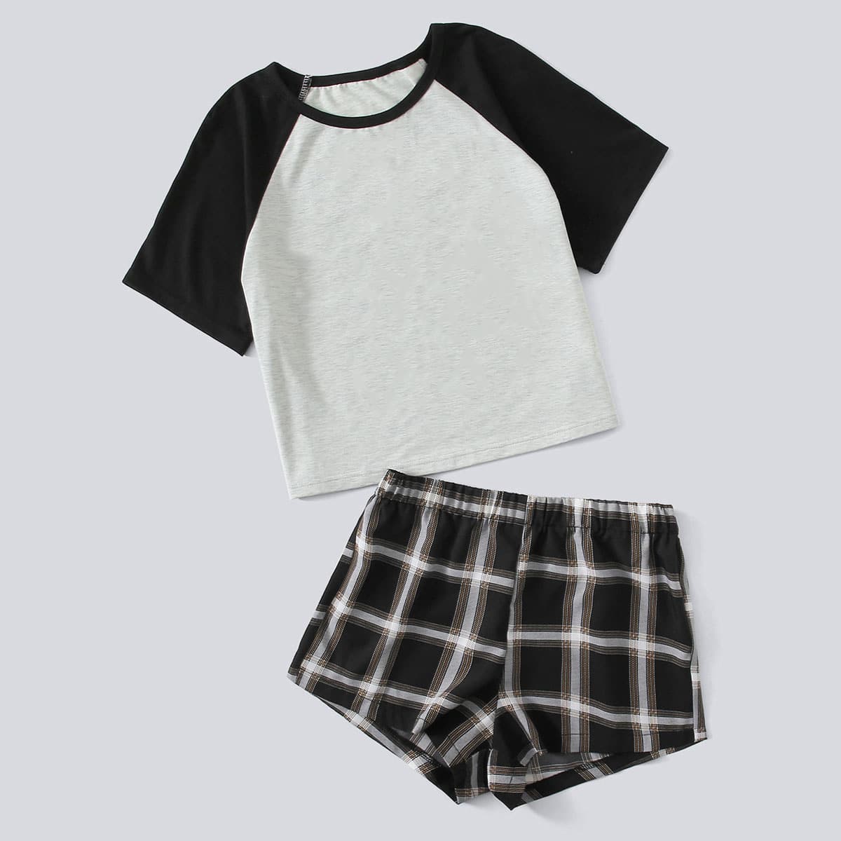 

Plaid Shorts PJ Set, Multicolor