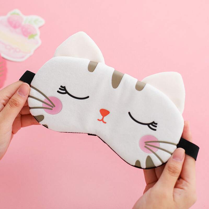 

1pc Cat Design Eye Cover, White