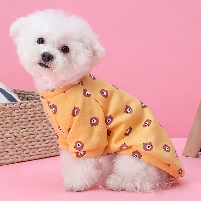 

Cartoon Bear Dog Sweatshirt, Yellow