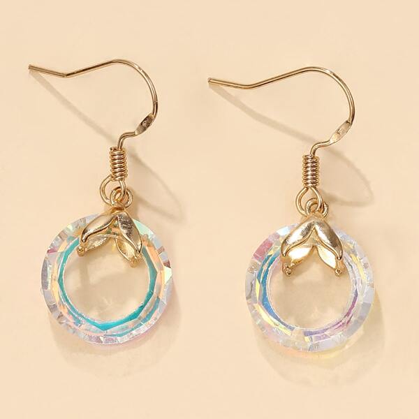 

Round Charm Drop Earrings, Multicolor