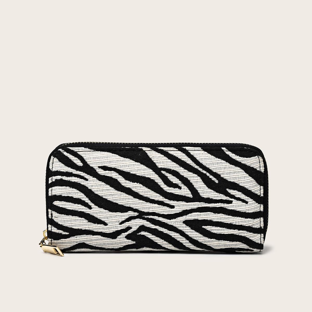 

Zebra Striped Purse, Black and white