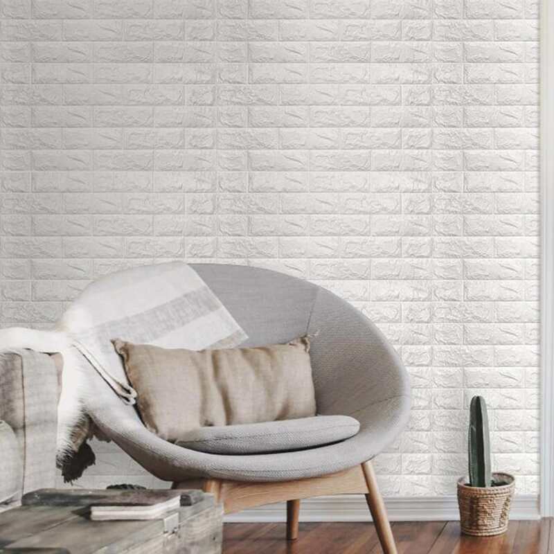 

Bricks Pattern Wall Sticker, White