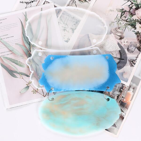 

1pc Doorplate DIY Epoxy Mold, White
