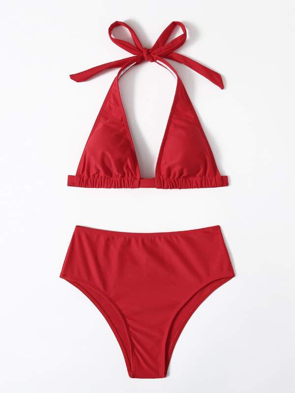 halter high waisted bikini