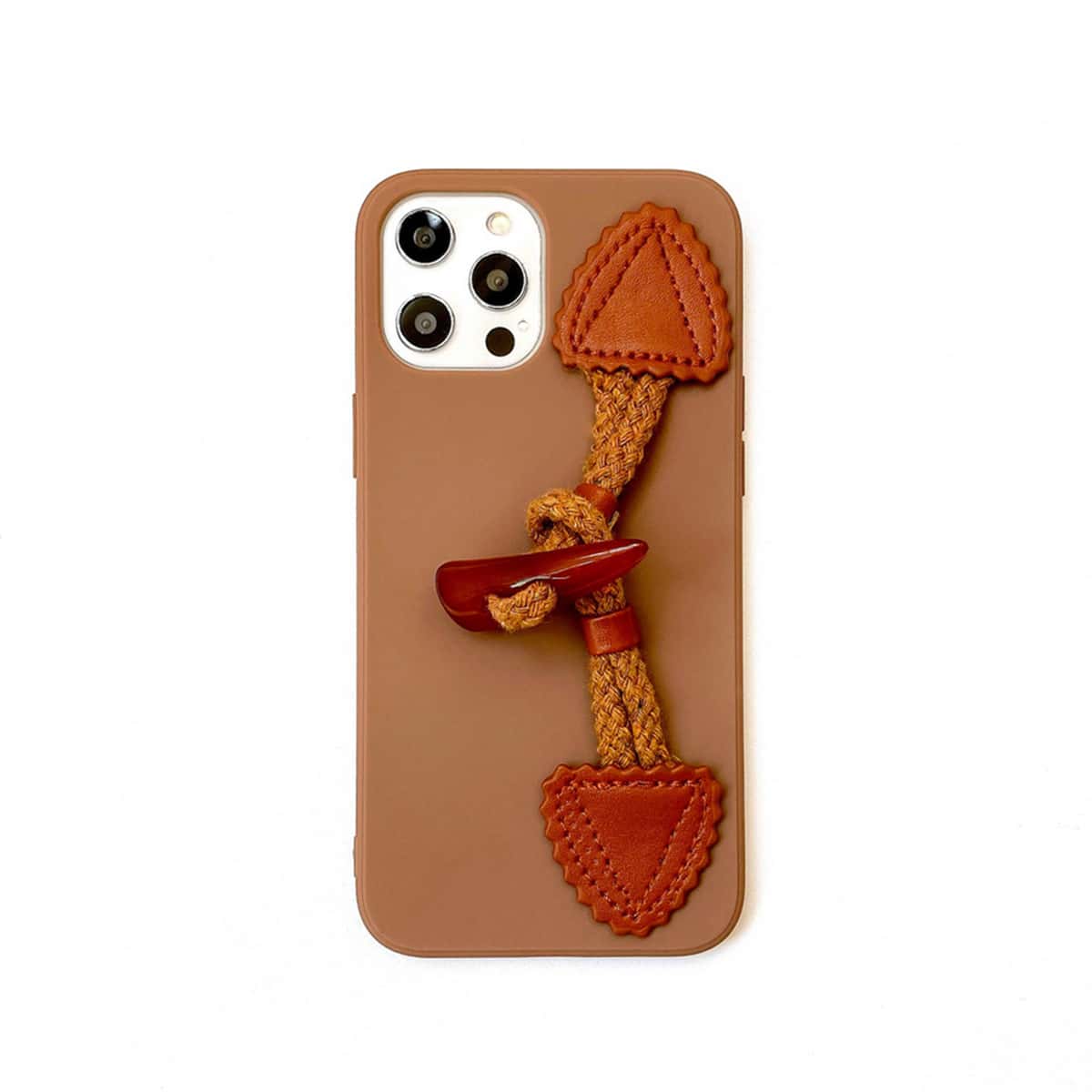 

Toggle Button Handle iPhone Case, Coffee brown