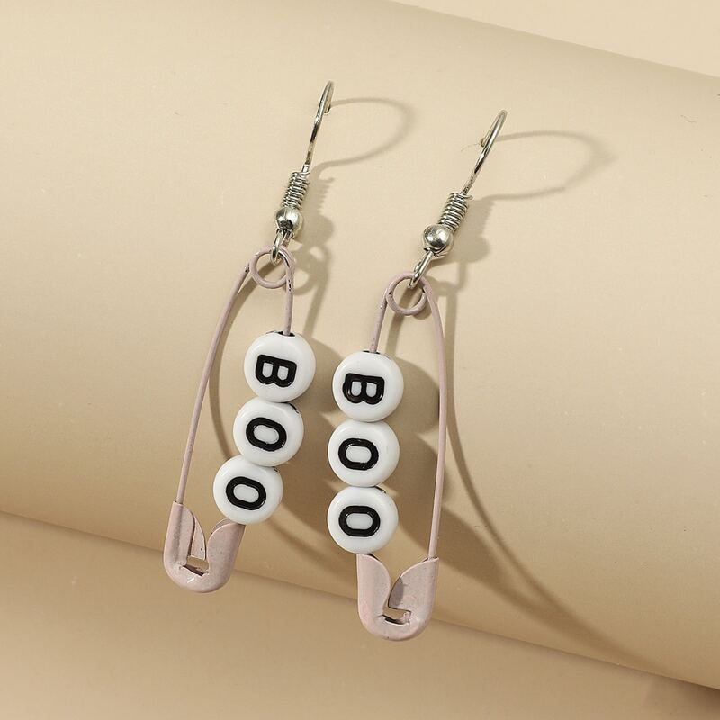 

Safety Pin Beaded Drop Earrings, Multicolor