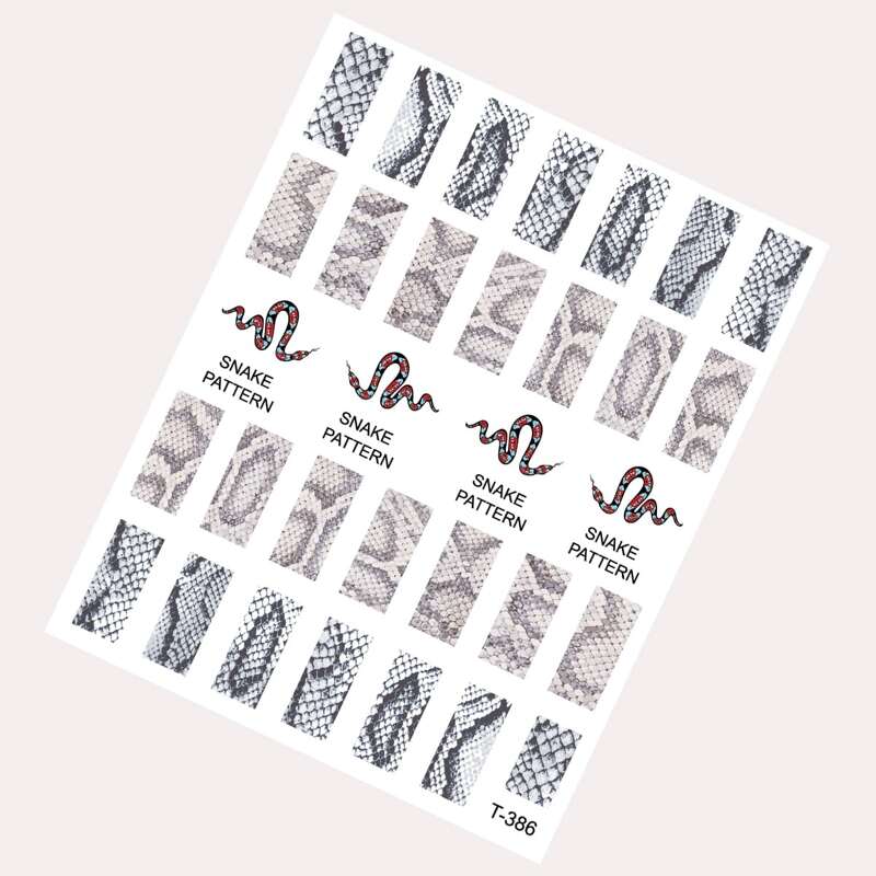 

1sheet Snakeskin Nail Art Sticker, Multicolor