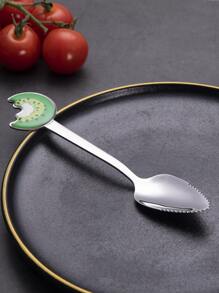 1入組奇異果裝飾湯匙 - 銀色 - 查看 5