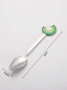 1入組奇異果裝飾湯匙 - 銀色 - 查看 7