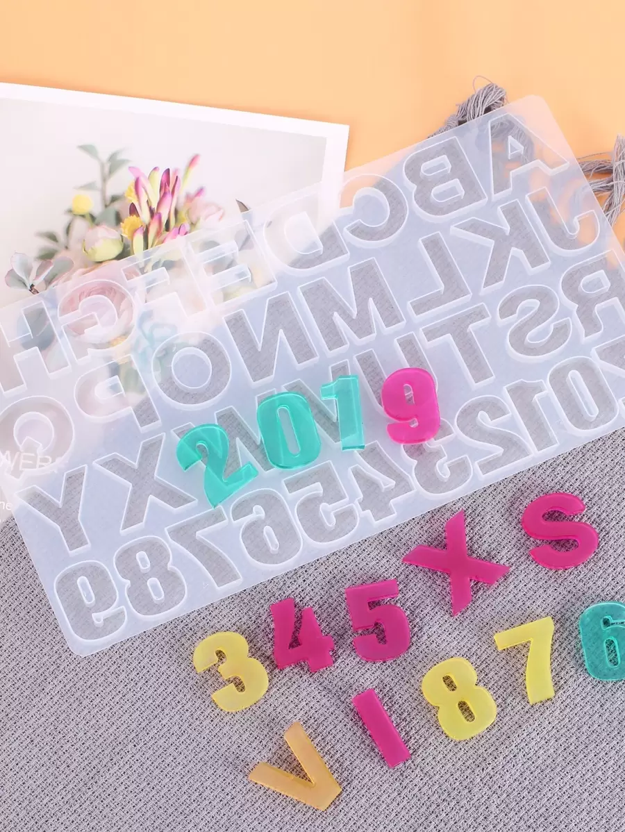 1 cái Khuôn Epoxy DIY hình chữ cái tiếng Anh - trắng - Xem 1