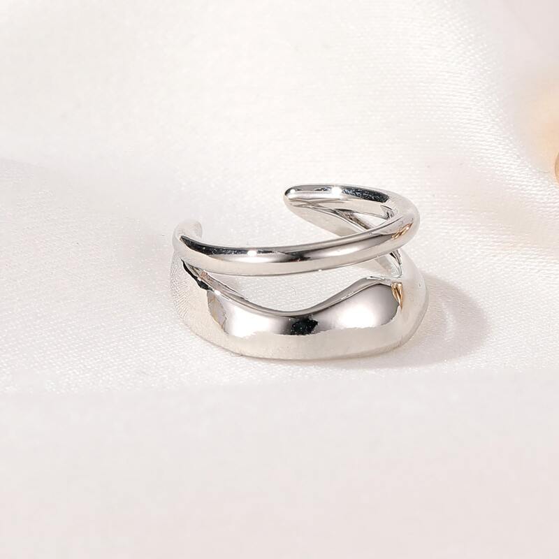 

1pc Split Ear Cuff, Silver