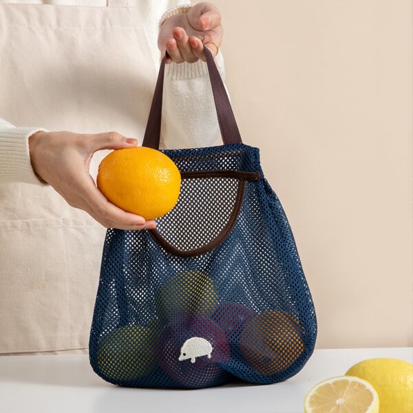

Vegetable Storage Mesh Bag, Navy blue