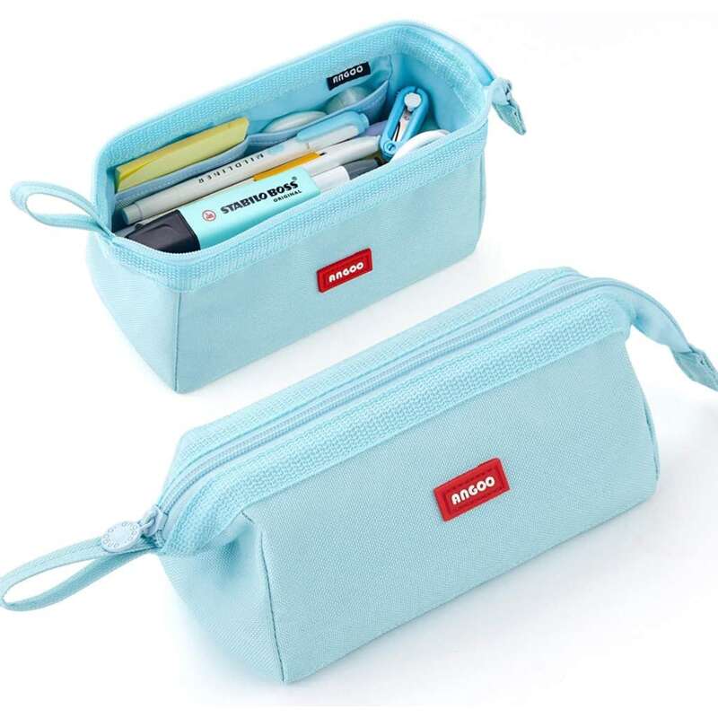 

1pc Large Minimalist Pencil Bag, Baby blue