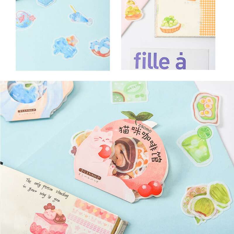 

1pack Random Cartoon Food Sticker, Multicolor