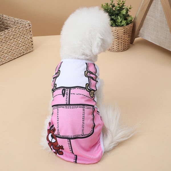 

Cartoon Graphic Dog Tank, Pink
