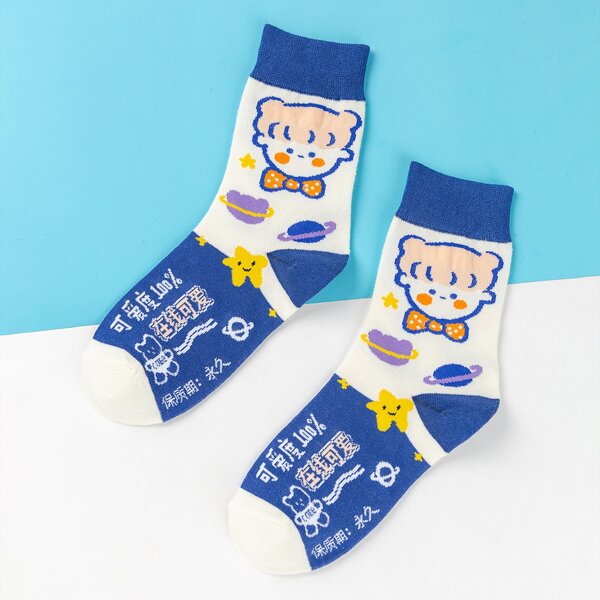 

Color Block Crew Socks, Multicolor