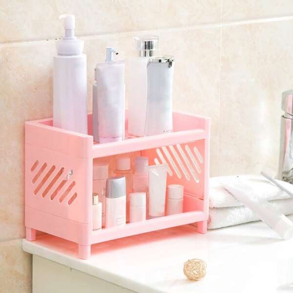 

1pc Double Layer Random Storage Rack, Multicolor